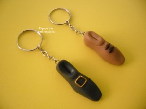 Chaveiro Sapato em Biscuit - 30 Unidades