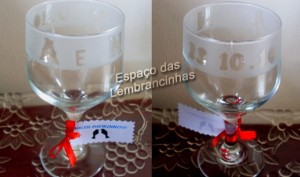 Taças Personalizadas Tipo Jateado Para Padrinhos - 06 un.