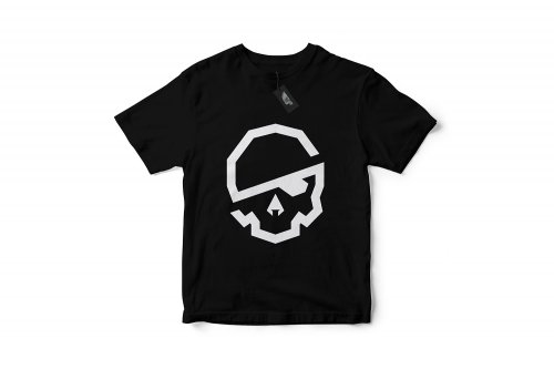 Camiseta Skull Algodão Preta