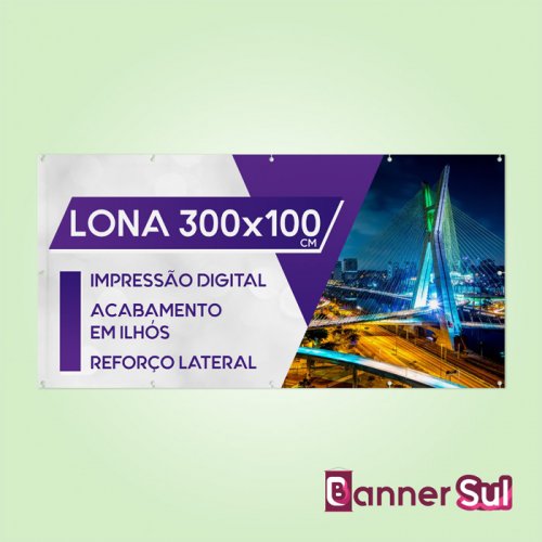 Lona Impressa 300x100cm