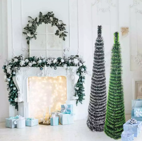 Árvore De Natal Verde Nevada Dobrável Novidade Compacta 150cm - TOP
