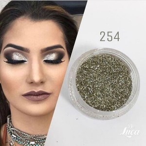 Bitarra Beauty COR 254 Prata Sombra Asa de Borboleta (Pigmento / Glitter)