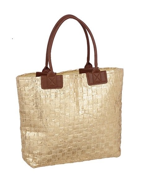 Bolsa de Palha Dourada