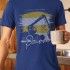 Miniatura - Camiseta Masculina 100% Algodão - Azul Oceano - Scorpion Listras 
