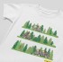 Miniatura - Camiseta Unissex Infantil 100% Algodão - Cor Champagne - Teddy e Bill na Floresta
