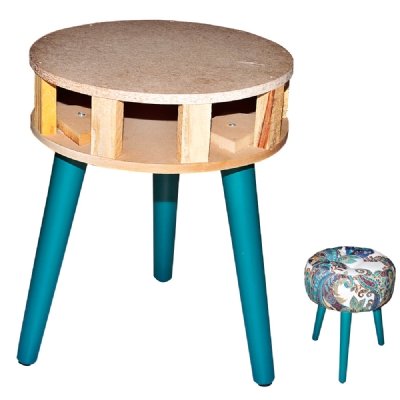 ESTRUTURA DE BANQUETA COR PEROLA