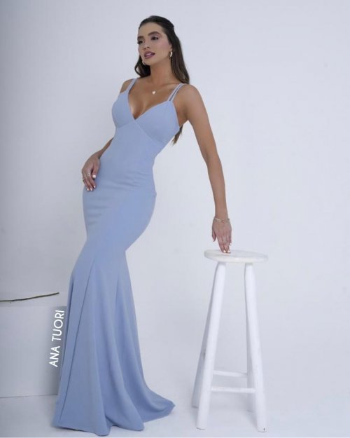 vestidos de formatura longos azul