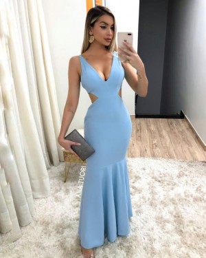 vestido longo azul bebe