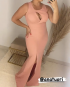 Miniatura - {Graziela} Vestido Longo Sereia Decote Assimétrico com Fenda Madrinha Formatura (cor Rosé)