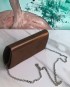 Miniatura - {Marselha} Clutch Bolsa de Mão Festa em Tecido Brilho com Alça Removível e Fecho Magnético (cor Bronze)