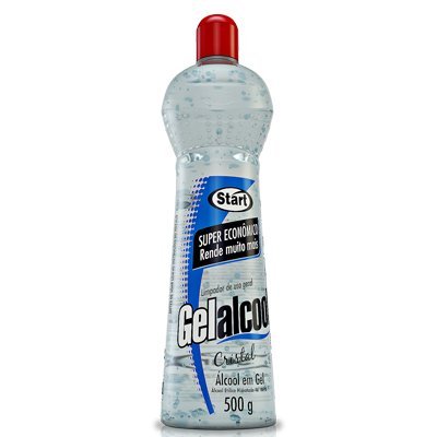 Caixa de Álcool Gel 62 INPM Cristal Multiuso 