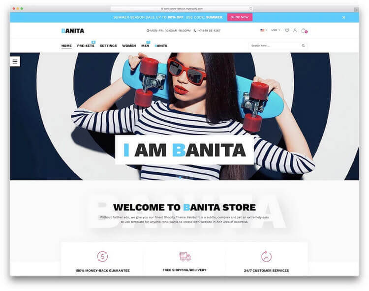Banita - Tema para loja Shopify