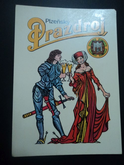 Cartão Postal Antigo Plzensky Pradroj - tema  Cerveja