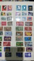 Miniatura - Coleção com 390 selos da Suíça, 125 selos da Nicarágua e 40 selos do Panamá e 24 selos da Rússia em Classificador Rio