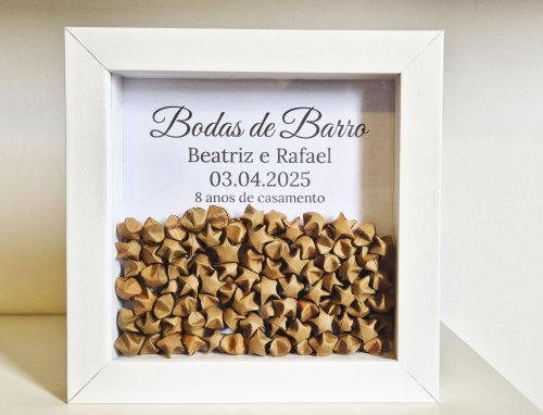 Quadro - Bodas de Barro - 8 anos de casamento