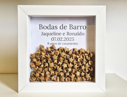 Quadro - Bodas de Barro - 8 anos de casamento