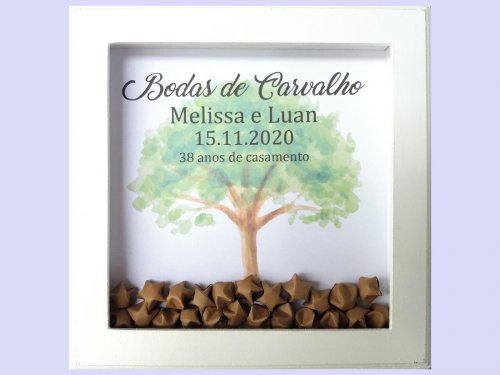 Quadro - Bodas de Carvalho - 38 anos de casados