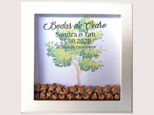 Quadro - Bodas de Cedro - 36 anos de casados