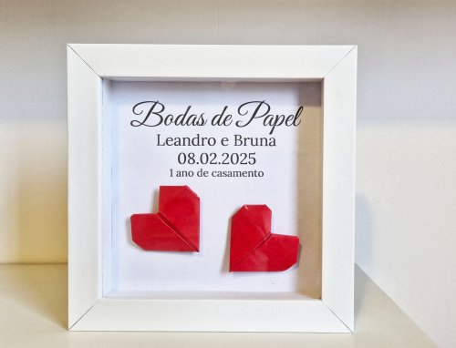 Quadro - Bodas de Papel - 1 ano de casado