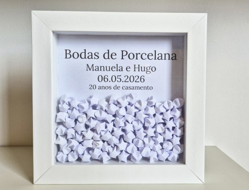 Quadro - Bodas de Porcelana - 20 anos de casados