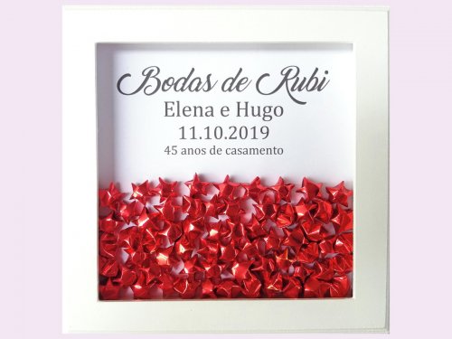 Quadro - Bodas de Rubi - 45 anos de casados