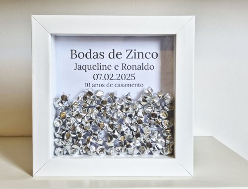 Quadro - Bodas de Zinco - 10 anos de casados 