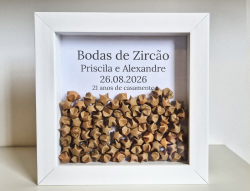 Quadro - Bodas de Zircão - 21 anos de casados 