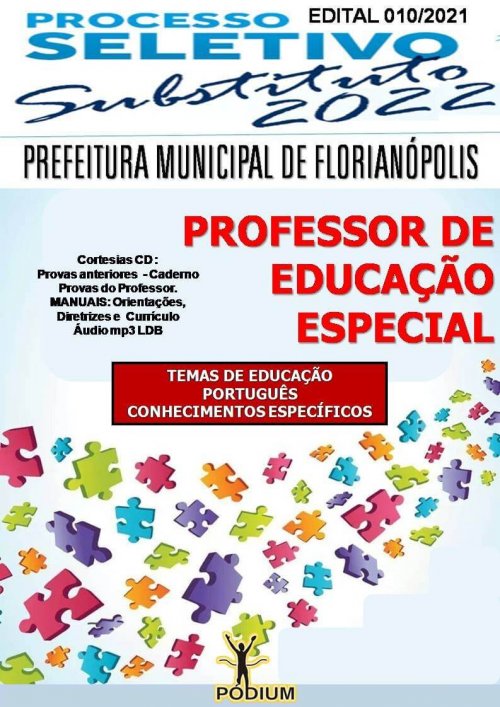 Apostila Prefeitura Florianópolis Act 2022 Professor Auxiliar Educacao Especial Editora Podium
