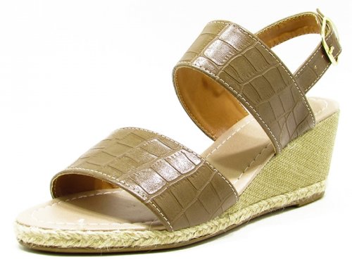 Sandália Anabela Marrom Cobra - 9565 Cass
