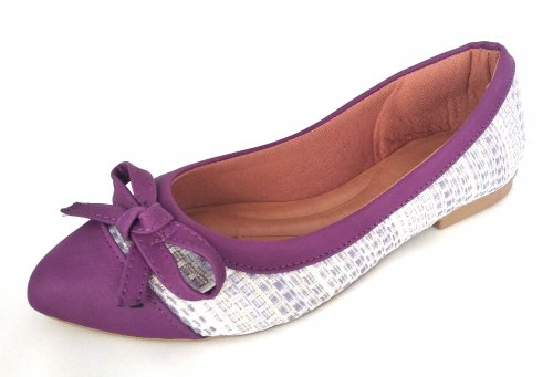 Sapatilha Bico Fino Lilas e Roxo VDT006