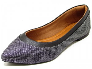 Sapatilha Bico Fino Prata Lilás com Preto - 5277 Cass Sapatilha Bico Fino Prata Lilás com Preto - 5277 Cass