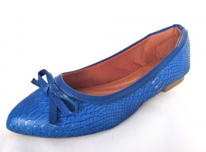 Sapatilha Bico Fino Reptil Azul Turquesa VDT015 Sapatilha Bico Fino Reptil Azul Turquesa VDT015