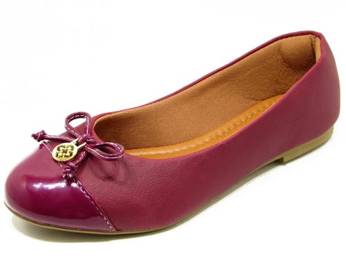 Sapatilha Bico Redondo Marsala com Laço - 5217 Cass