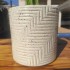 Miniatura - Vaso de Cerâmica Moderno Branco Granilite
