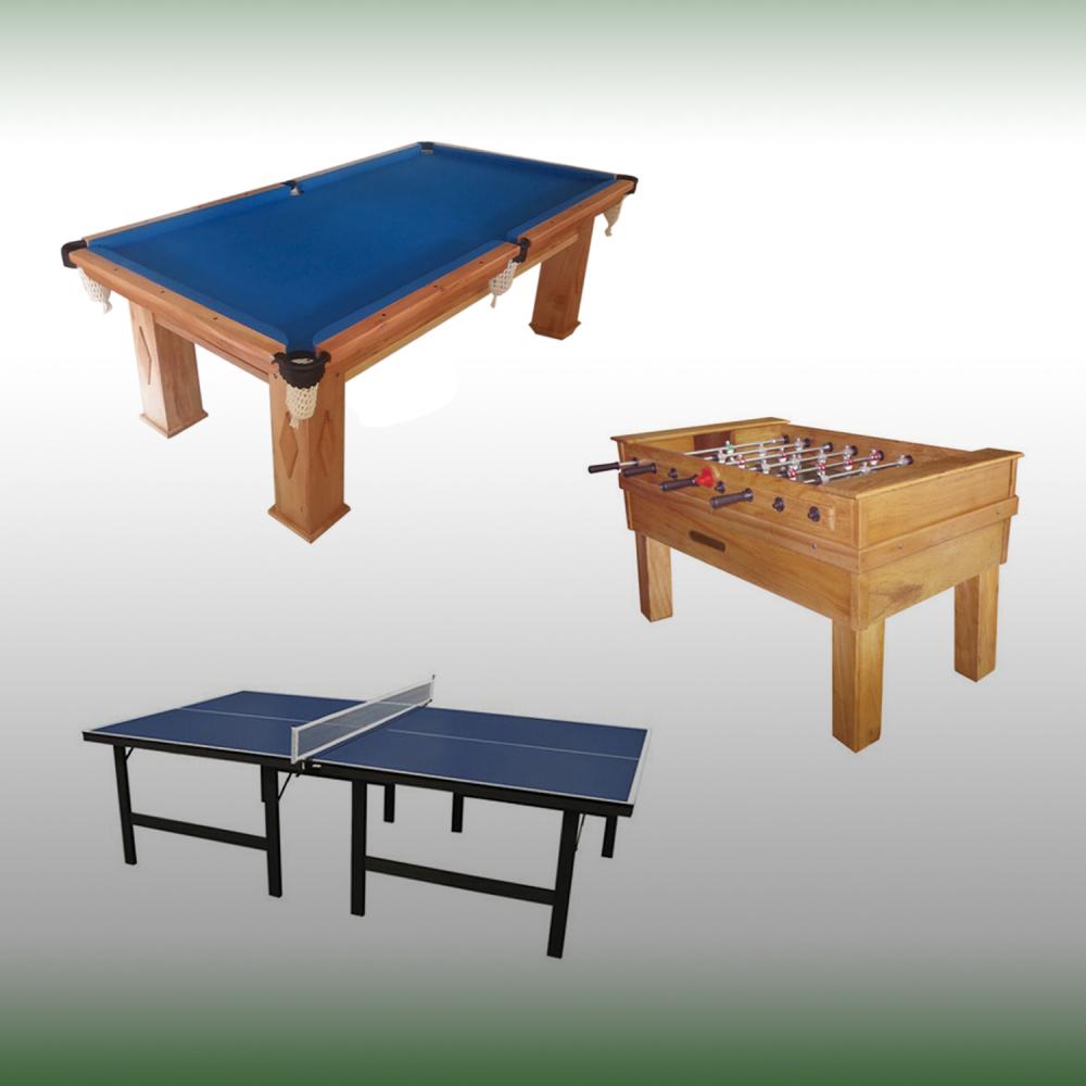 Mesa ping pong e mesa sinuca