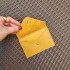 Miniatura - Porta Cartão Envelope - Açafrão - Pintura Manual    
