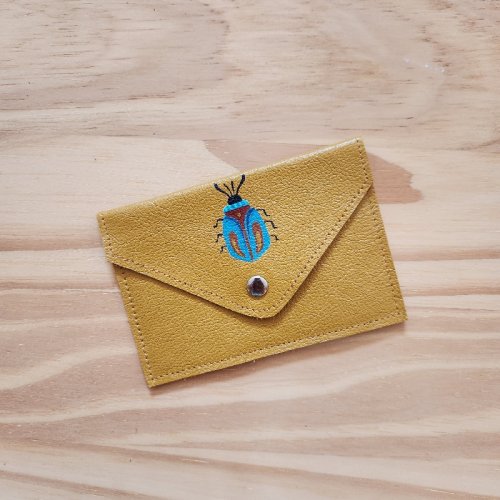 Porta Cartão Envelope - Açafrão - Pintura Manual   