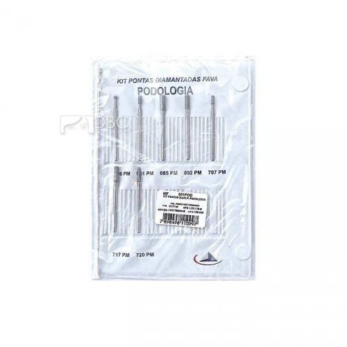 KIT BROCA DIAMANTADA P/ PODOLOGIA C/7