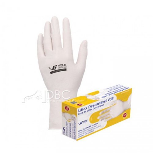 LUVA LATEX VOLK C/100 UNID. P