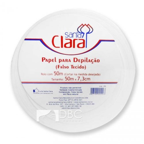 PAPEL PARA DEPILAÇÃO STA CLARA ROLO 50M