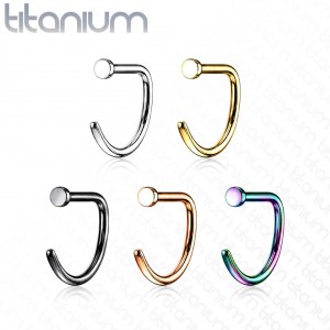 Argola Nariz D-Ring Titânio