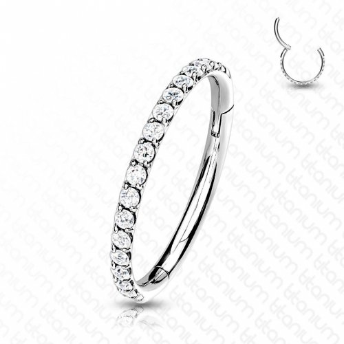 Argola Titânio Articulada Zirconias Lateral