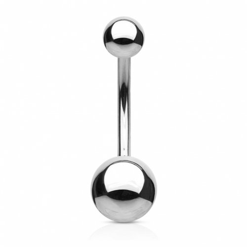 Barbell Curvo Titânio umbigo haste grande