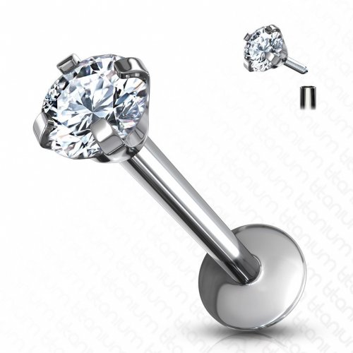 Labret Titânio Garra Zircônia