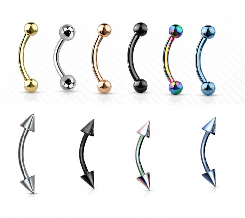 Piercing Barbell Curvo Titânio