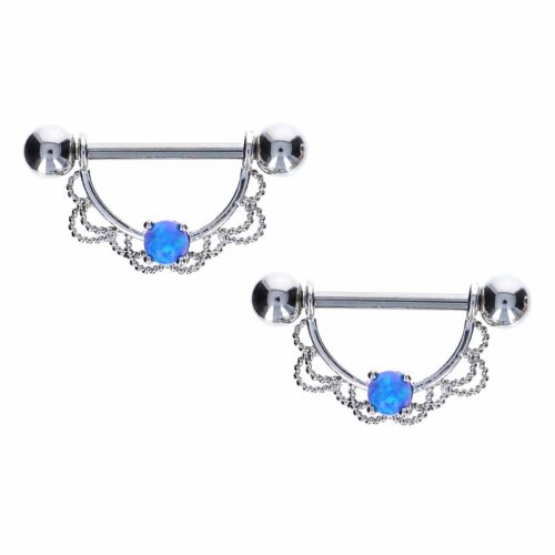 Piercing Mamilo Opala Azul