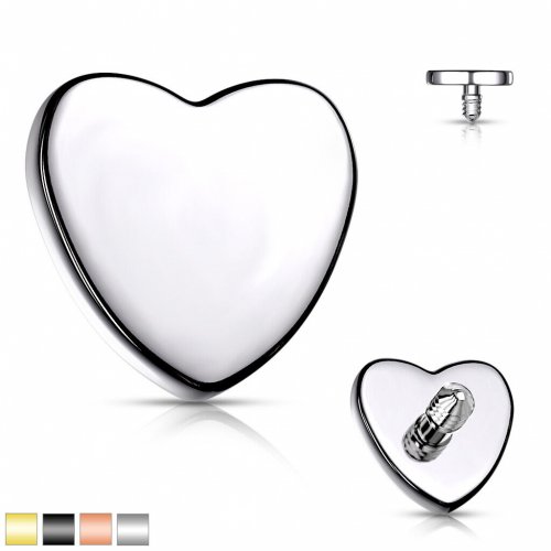 Topo Microdermal Surface Coração Titânio