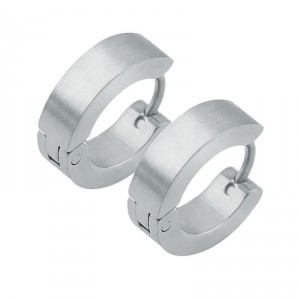 Brinco Masculino Argola Em Aço Inox Prata 1 Par Brinco Masculino Argola Em Aço Inox Prata 1 Par