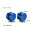 Miniatura - Brinco Masculino Magnético Imã Alargador Falso 8mm Azul - BR06