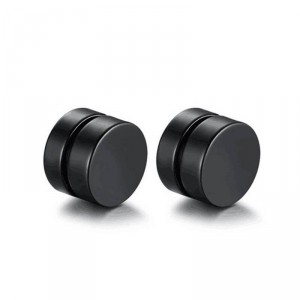 Brinco Masculino Magnético Imã Alargador Falso 8 mm Preto - BR04 Brinco Masculino Magnético Imã Alargador Falso 8 mm Preto - BR04